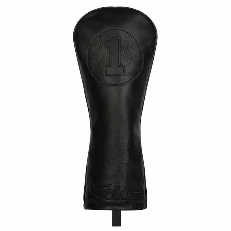 Titleist Black Out Leather Headcover For Driver - New 3 Titleist Black Out Leather Headcover For Driver - New