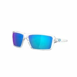Oakley Cables Sunglasses Polished Clear Frame PRIZM Sapphire Polarized Lens
