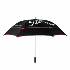 Titleist Tour Double Canopy Golf Umbrella 68" Black/Red