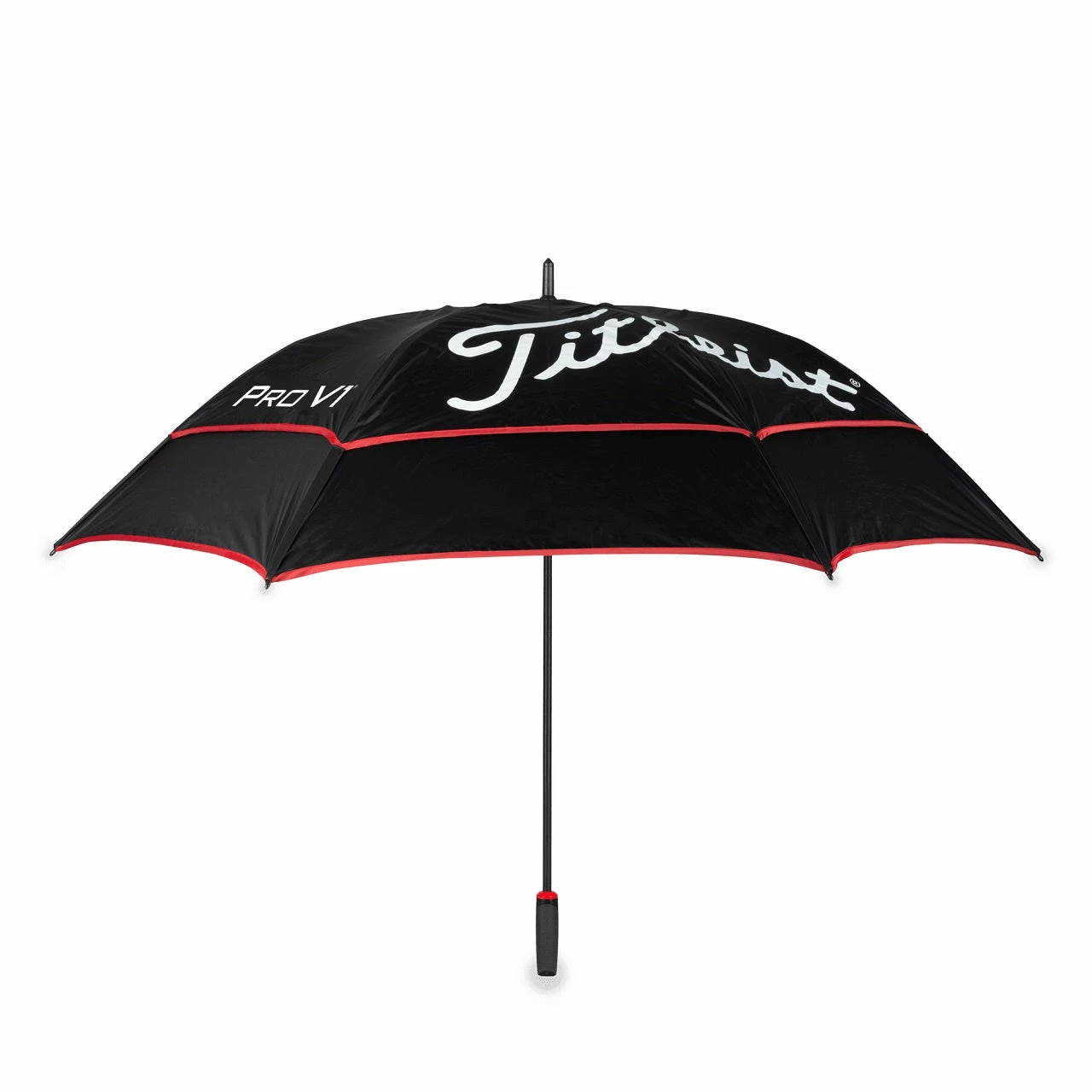 Titleist Tour Double Canopy Golf Umbrella 68" Black/Red 3 Titleist Tour Double Canopy Golf Umbrella 68" Black/Red