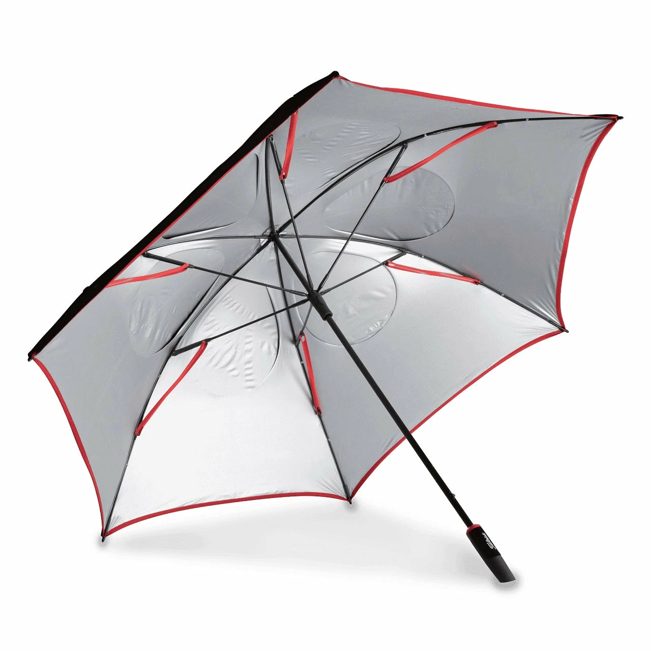 Titleist Tour Double Canopy Golf Umbrella 68" Black/Red 4 Titleist Tour Double Canopy Golf Umbrella 68" Black/Red - Image 2