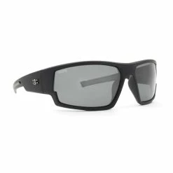 Calcutta Outdoors Androis II Fishing Sunglasses Matte Black Frame Silver Mirror Lens
