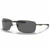 Oakley Square Wire Sunglasses Carbon Frame Grey Polarized Lens - OO4075-0460 -Golf Accessories Sales Store 700285807683
