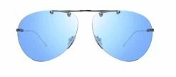 Revo Air 2 Sunglasses Satin Chrome Frame Blue Water Photo Lens