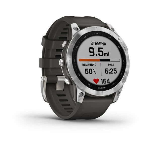 Garmin Fenix 7 GPS Watch Silver W/ Graphite Band 4 Garmin Fenix 7 GPS Watch Silver W/ Graphite Band - Image 2