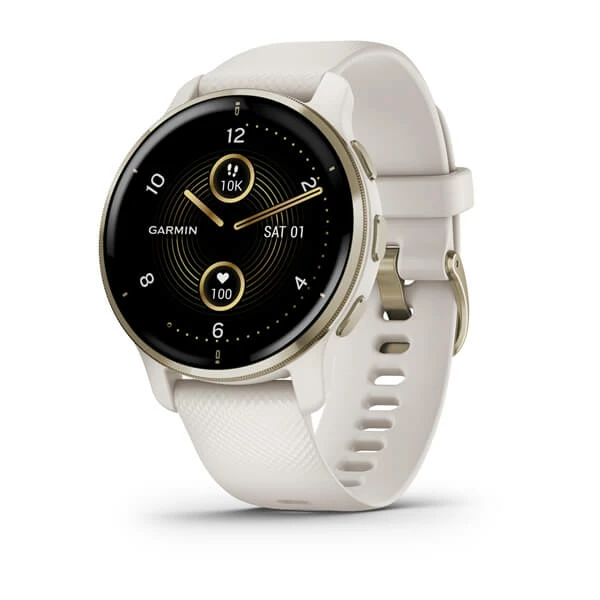 Garmin Venu 2 Plus GPS Watch Ivory/Cream Gold