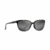 Maui Jim Honi Polarized Sunglasses Grey Tortoise Stripe Frame Neutral Grey Lens