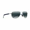Maui Jim Guardrails Polarized Sunglasses Silver Frame Neutral Grey Lens