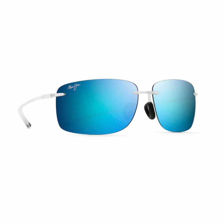 Maui Jim Hema Polarized Sunglasses Matte Crystal Frame Blue Hawaii Lens 3 Maui Jim Hema Polarized Sunglasses Matte Crystal Frame Blue Hawaii Lens