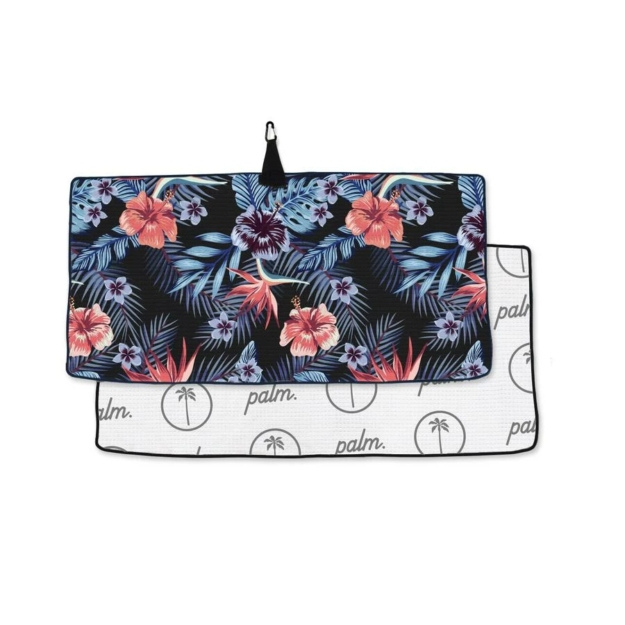 Palm Golf Bag Waffle Knit Towel - Aloha 2 Palm Golf Bag Waffle Knit Towel - Aloha