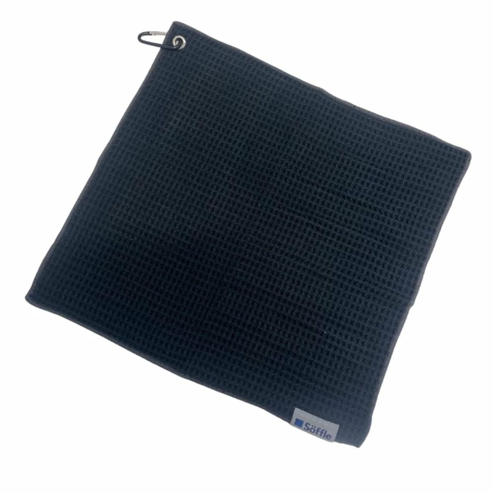 Soffle Microfiber Waffle Golf Towel W/ Clip 16" X 16" 4 Soffle Microfiber Waffle Golf Towel W/ Clip 16" X 16" - Image 2