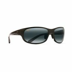 Maui Jim Twin Falls Polarized Sunglasses Gloss Black Frame Neutral Grey Lens